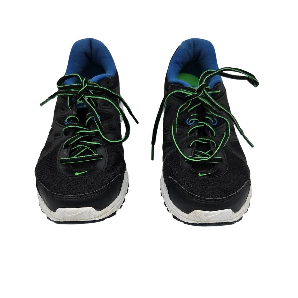 Nike Revolution 2 Kids Running Shoes Black Blue Green Sneakers 555090-004